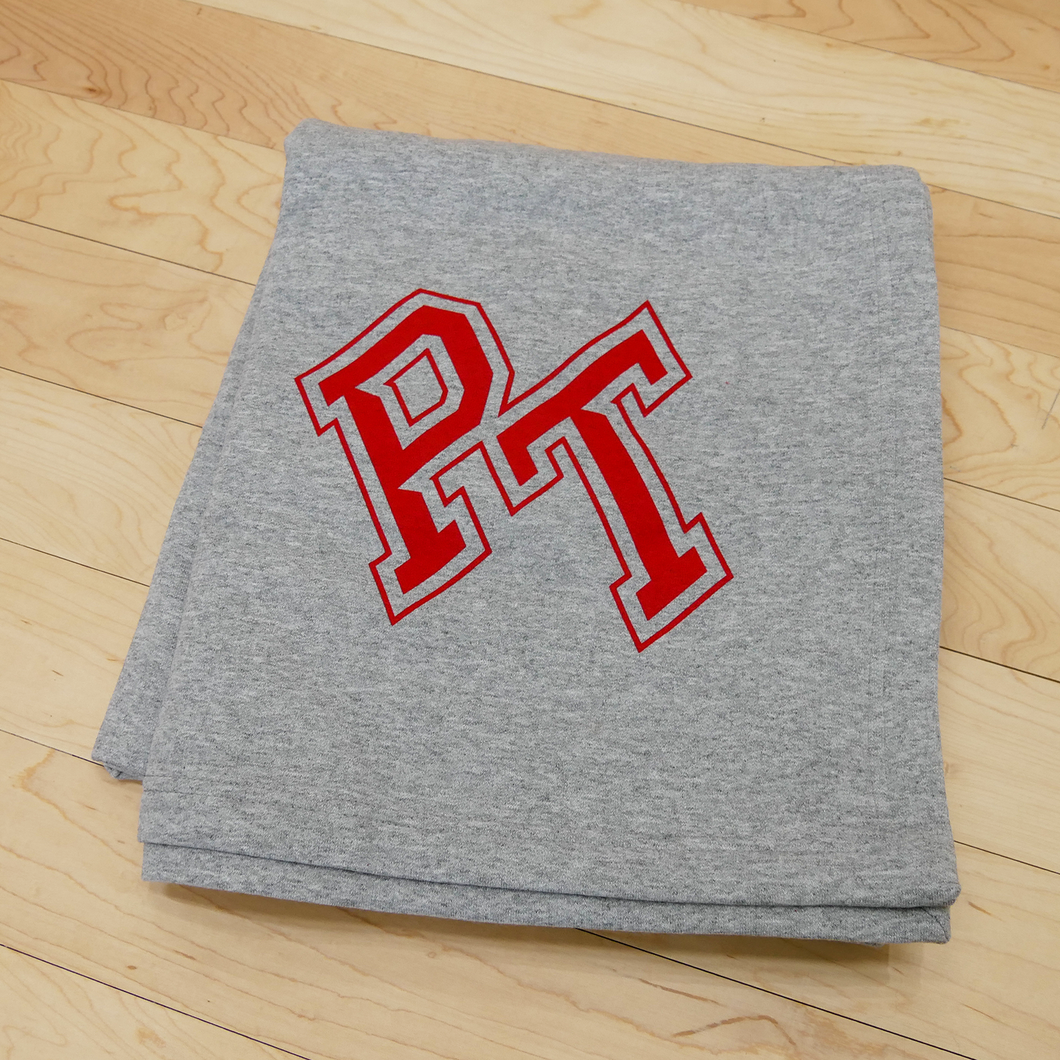 Sweatshirt Blanket w/ PT Logo.
