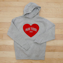 Load image into Gallery viewer, Long Sleeve Glitter Heart Hoodie
